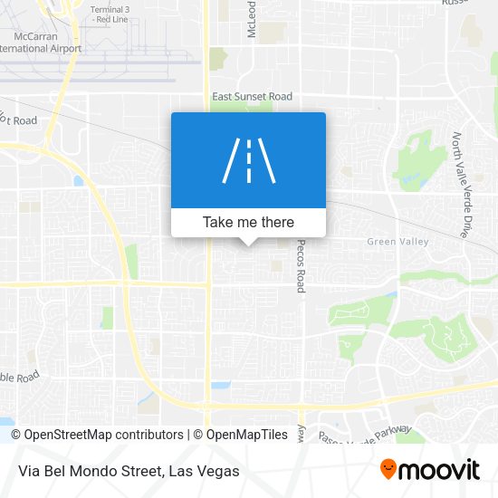 Mapa de Via Bel Mondo Street