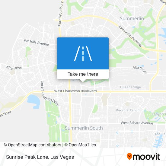Sunrise Peak Lane map