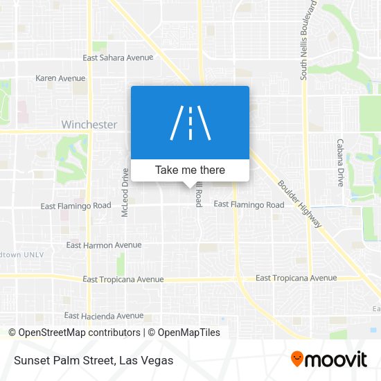 Sunset Palm Street map