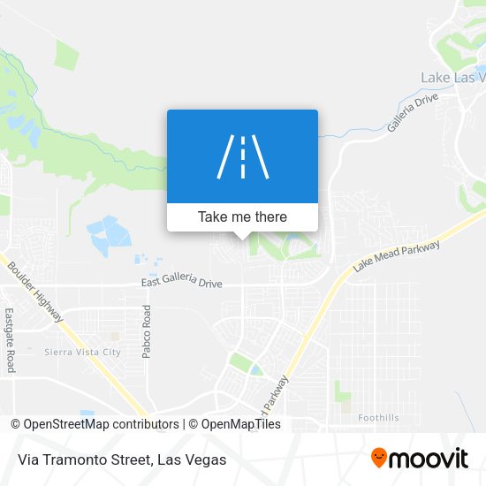 Via Tramonto Street map