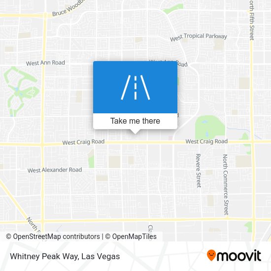 Mapa de Whitney Peak Way