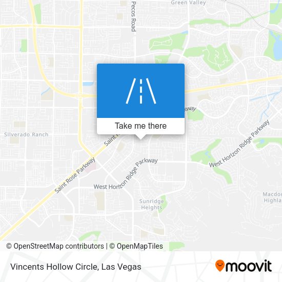 Vincents Hollow Circle map