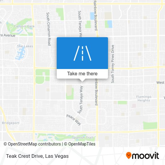 Teak Crest Drive map