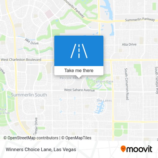 Winners Choice Lane map