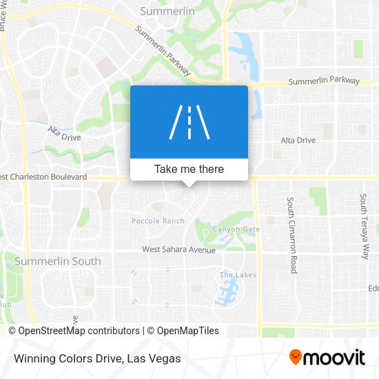 Winning Colors Drive map