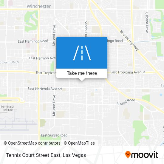 Tennis Court Street East map