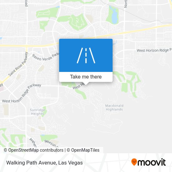 Mapa de Walking Path Avenue