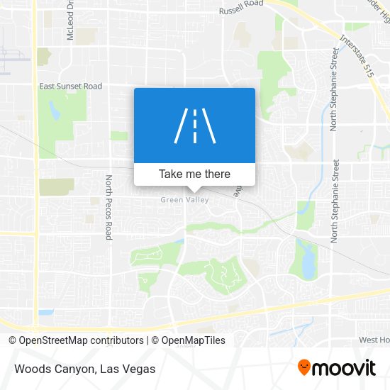 Mapa de Woods Canyon