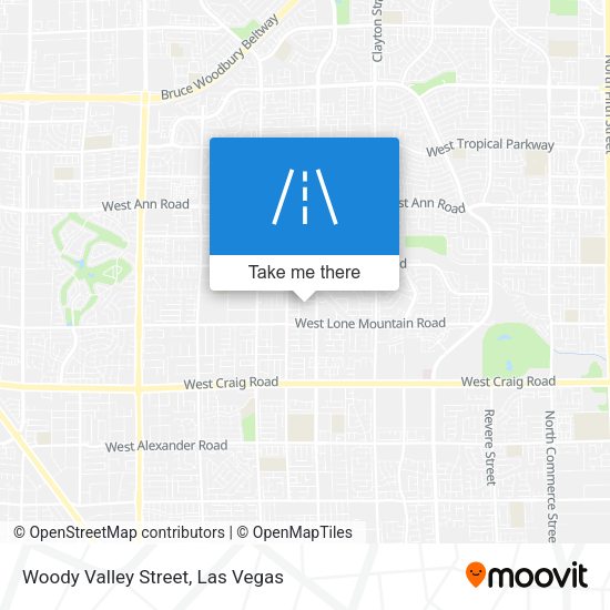 Mapa de Woody Valley Street