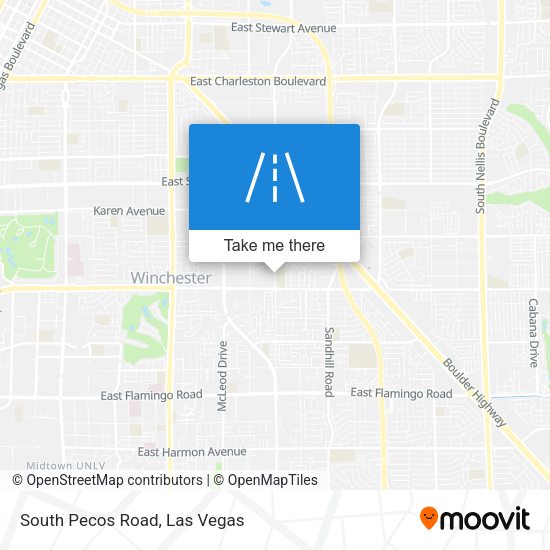 South Pecos Road map