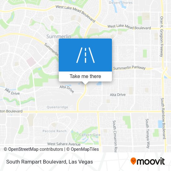 South Rampart Boulevard map