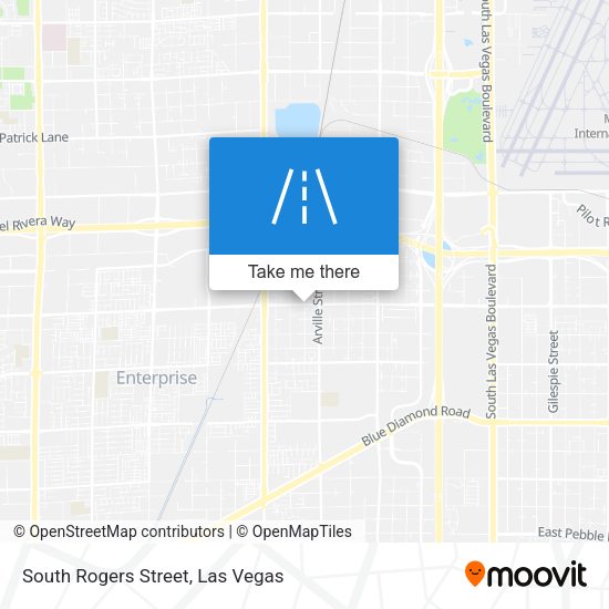 South Rogers Street map