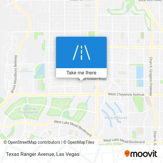 Texas Ranger Avenue map