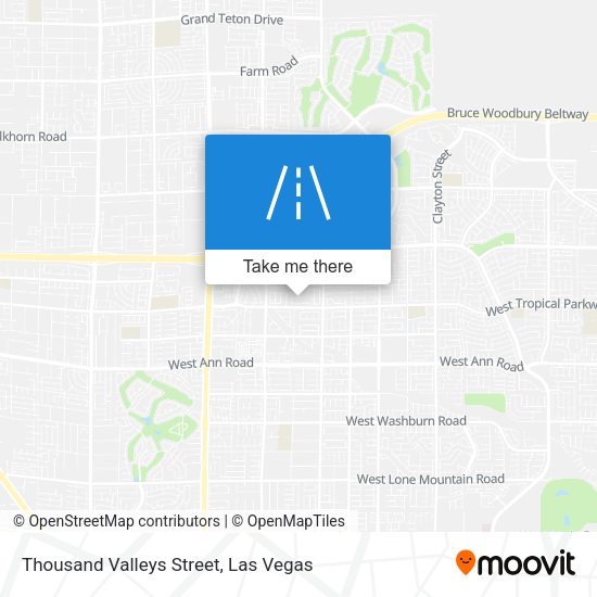 Thousand Valleys Street map