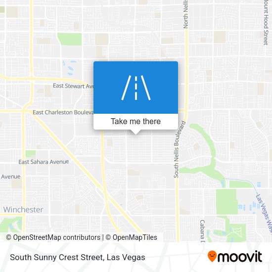 South Sunny Crest Street map