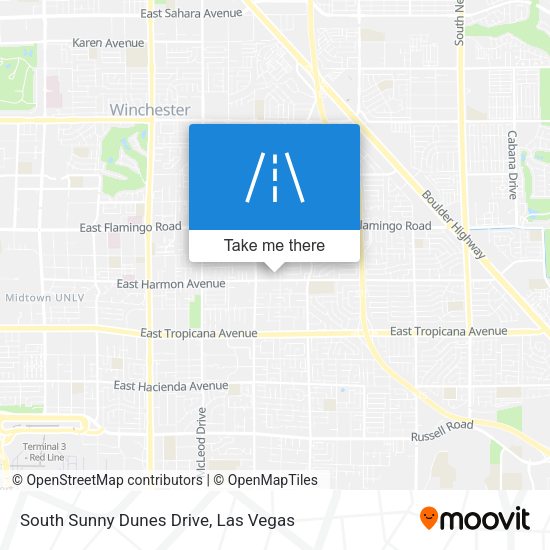 South Sunny Dunes Drive map