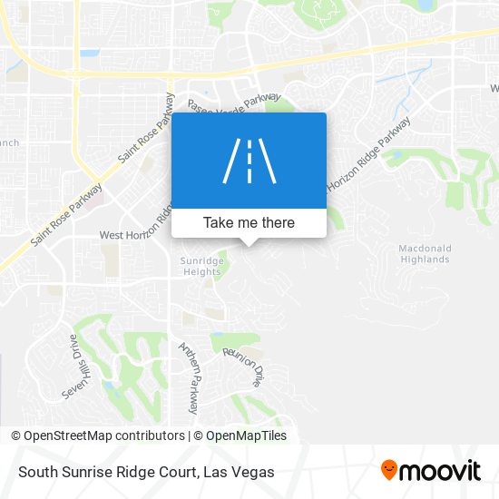 Mapa de South Sunrise Ridge Court