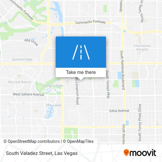 South Valadez Street map