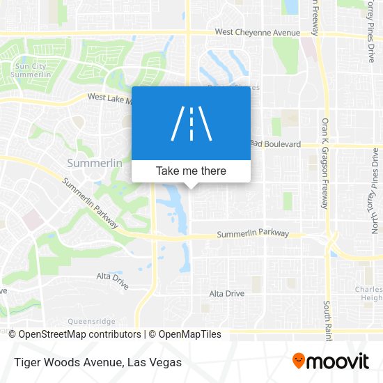 Mapa de Tiger Woods Avenue