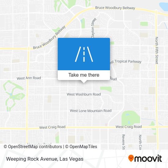 Weeping Rock Avenue map