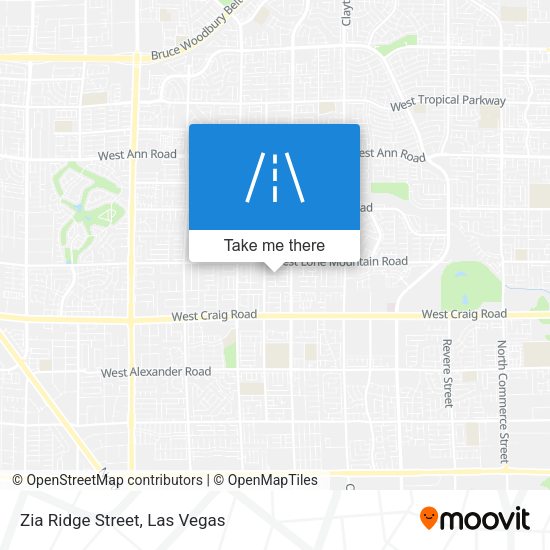 Zia Ridge Street map