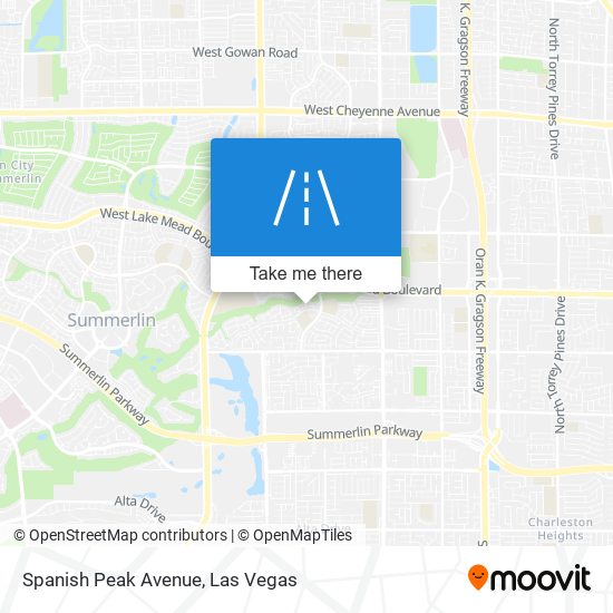 Spanish Peak Avenue map