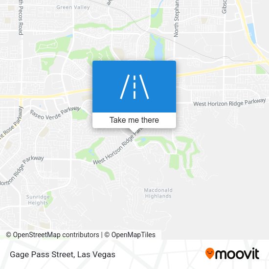 Mapa de Gage Pass Street