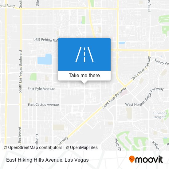 East Hiking Hills Avenue map