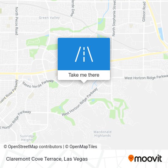 Claremont Cove Terrace map