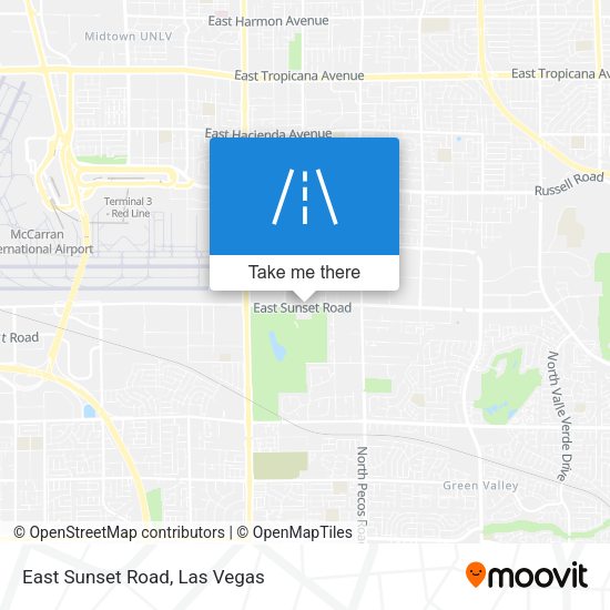 East Sunset Road map