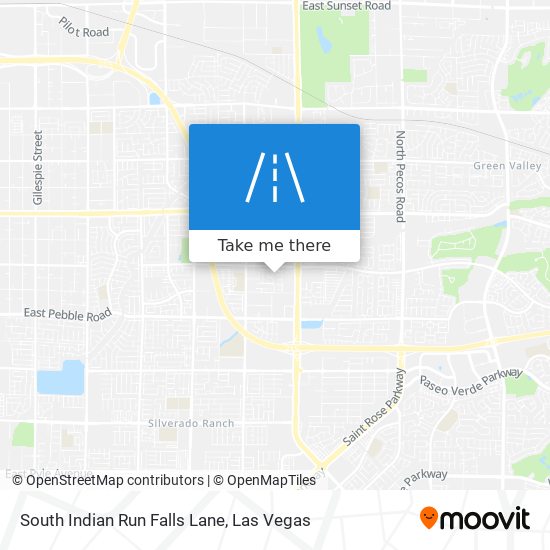 South Indian Run Falls Lane map