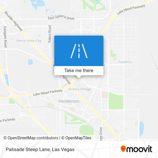 Palisade Steep Lane map