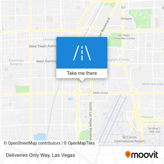 Deliveries Only Way map