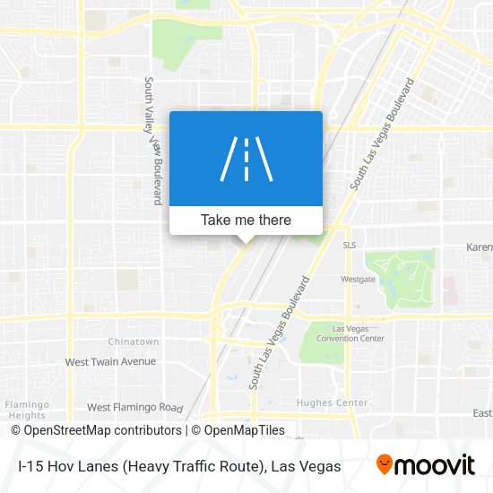 Mapa de I-15 Hov Lanes (Heavy Traffic Route)