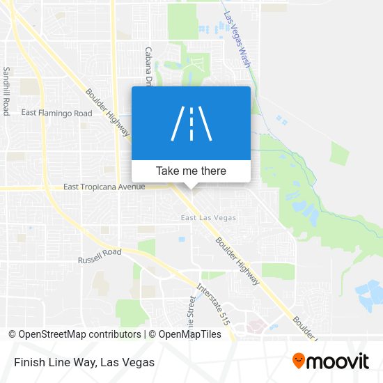 Mapa de Finish Line Way
