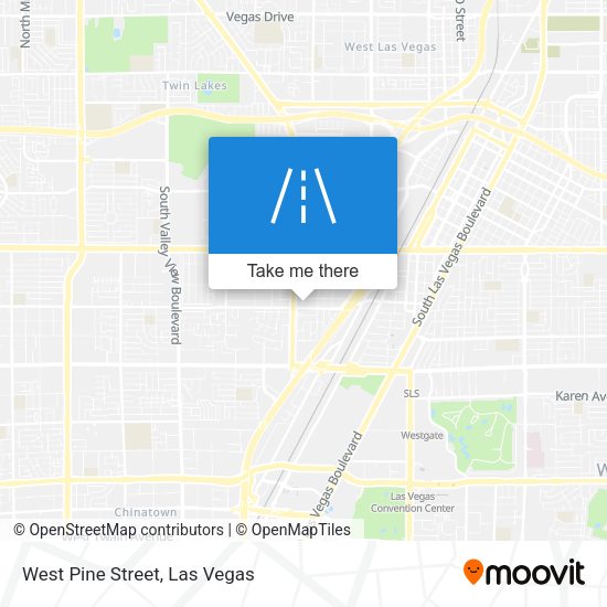 West Pine Street map