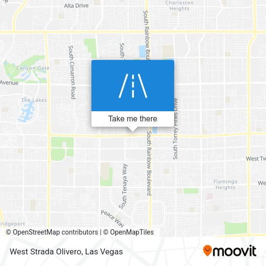 West Strada Olivero map