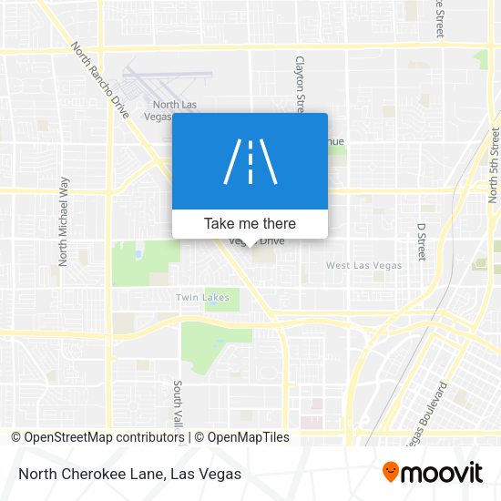 North Cherokee Lane map