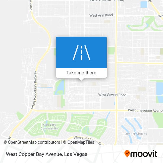 West Copper Bay Avenue map