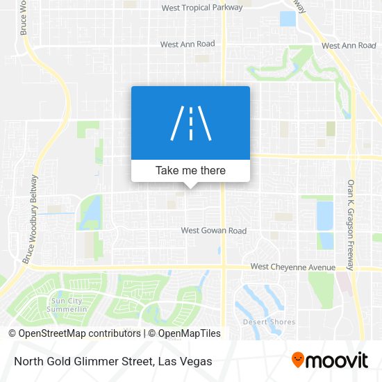 North Gold Glimmer Street map