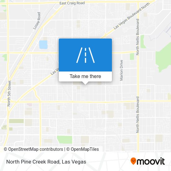 North Pine Creek Road map