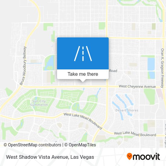West Shadow Vista Avenue map