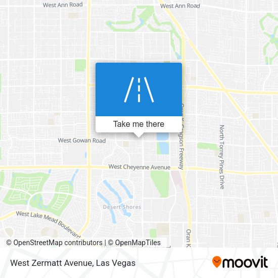 West Zermatt Avenue map