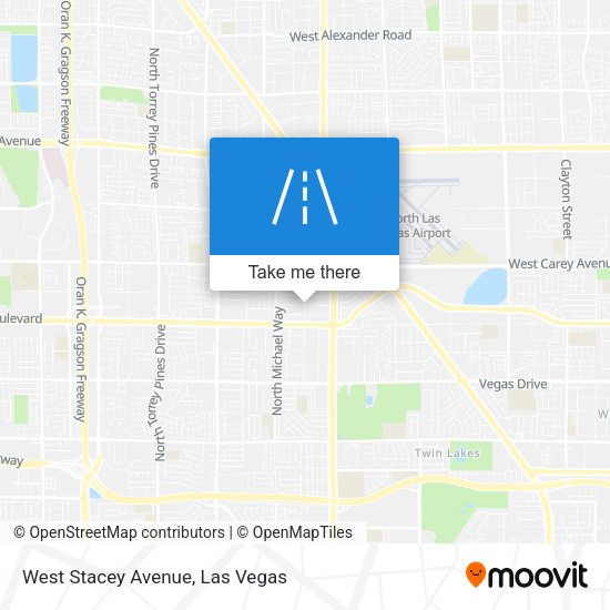 West Stacey Avenue map