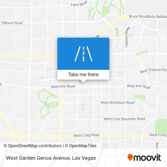 West Garden Genoa Avenue map