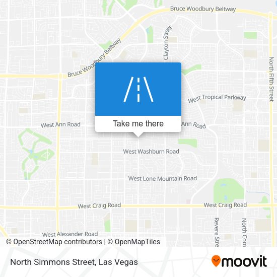 North Simmons Street map