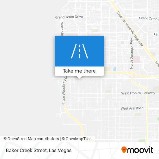 Baker Creek Street map