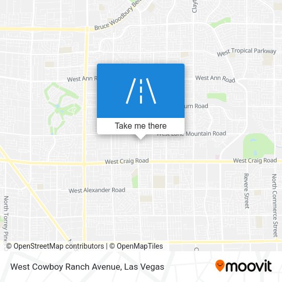 West Cowboy Ranch Avenue map