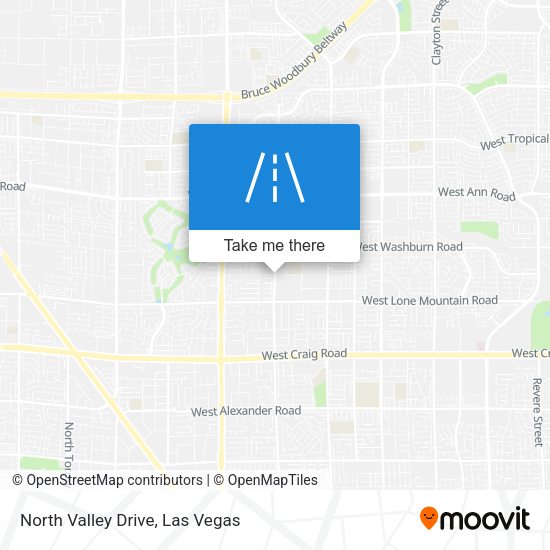 North Valley Drive map