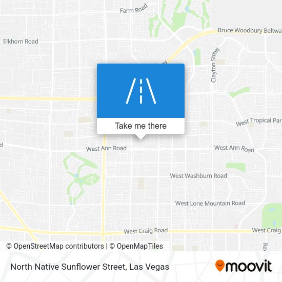 North Native Sunflower Street map